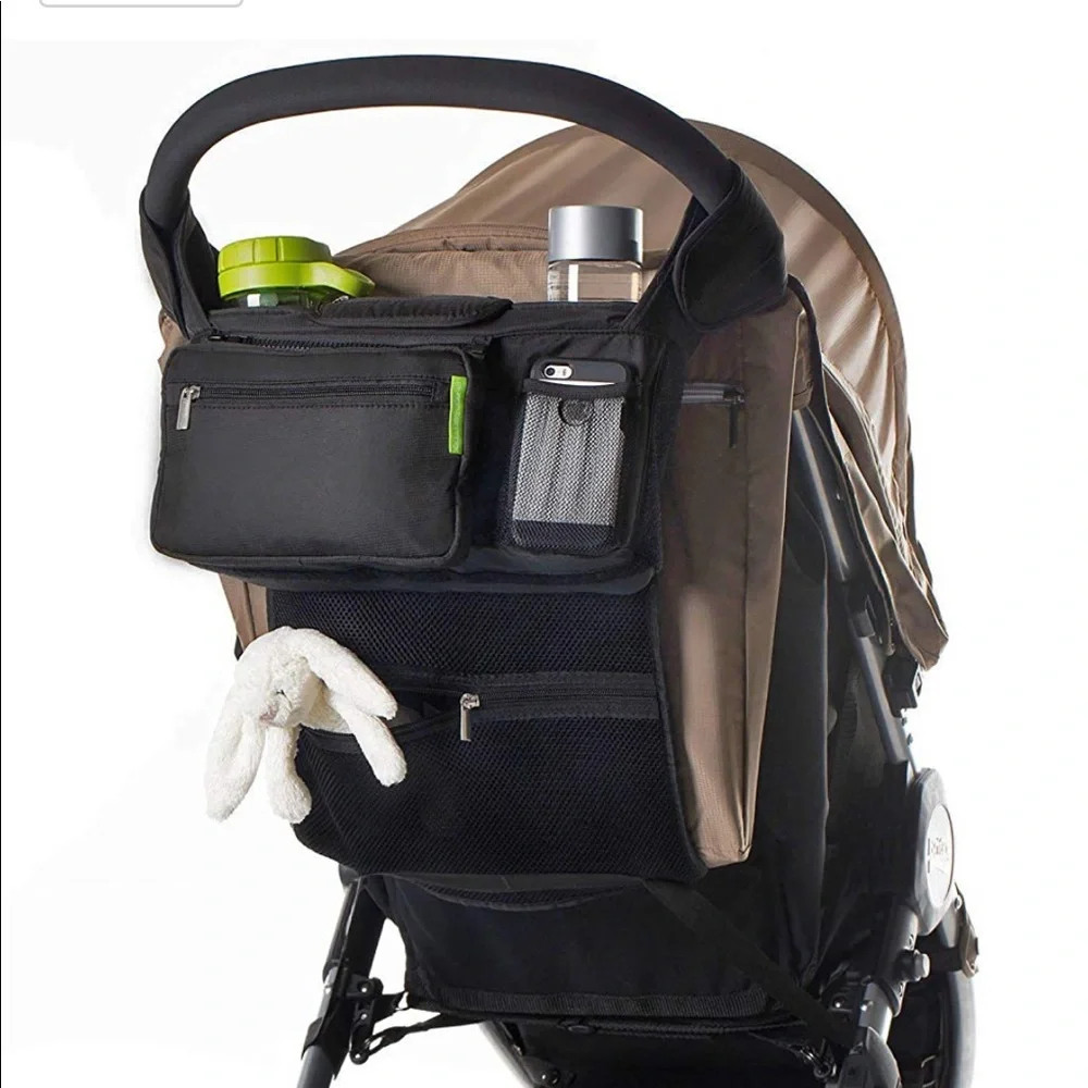 NEW baby universal stroller organizer black bag